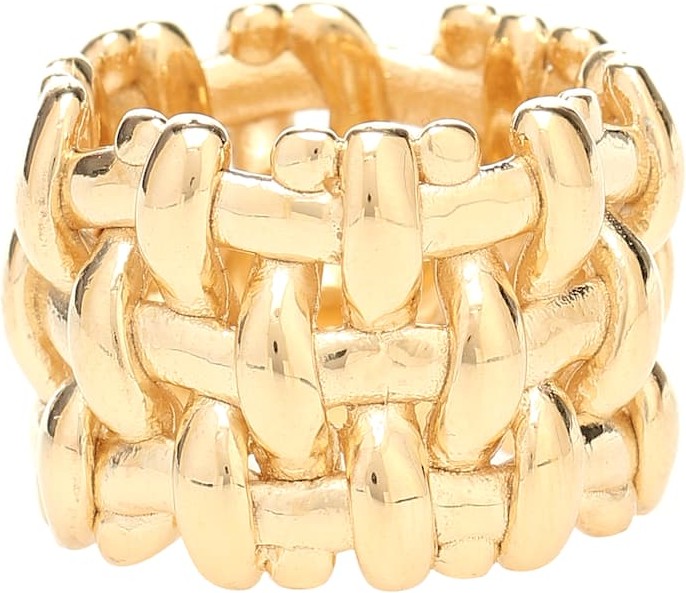 Bottega Veneta 18kt gold-plated ring