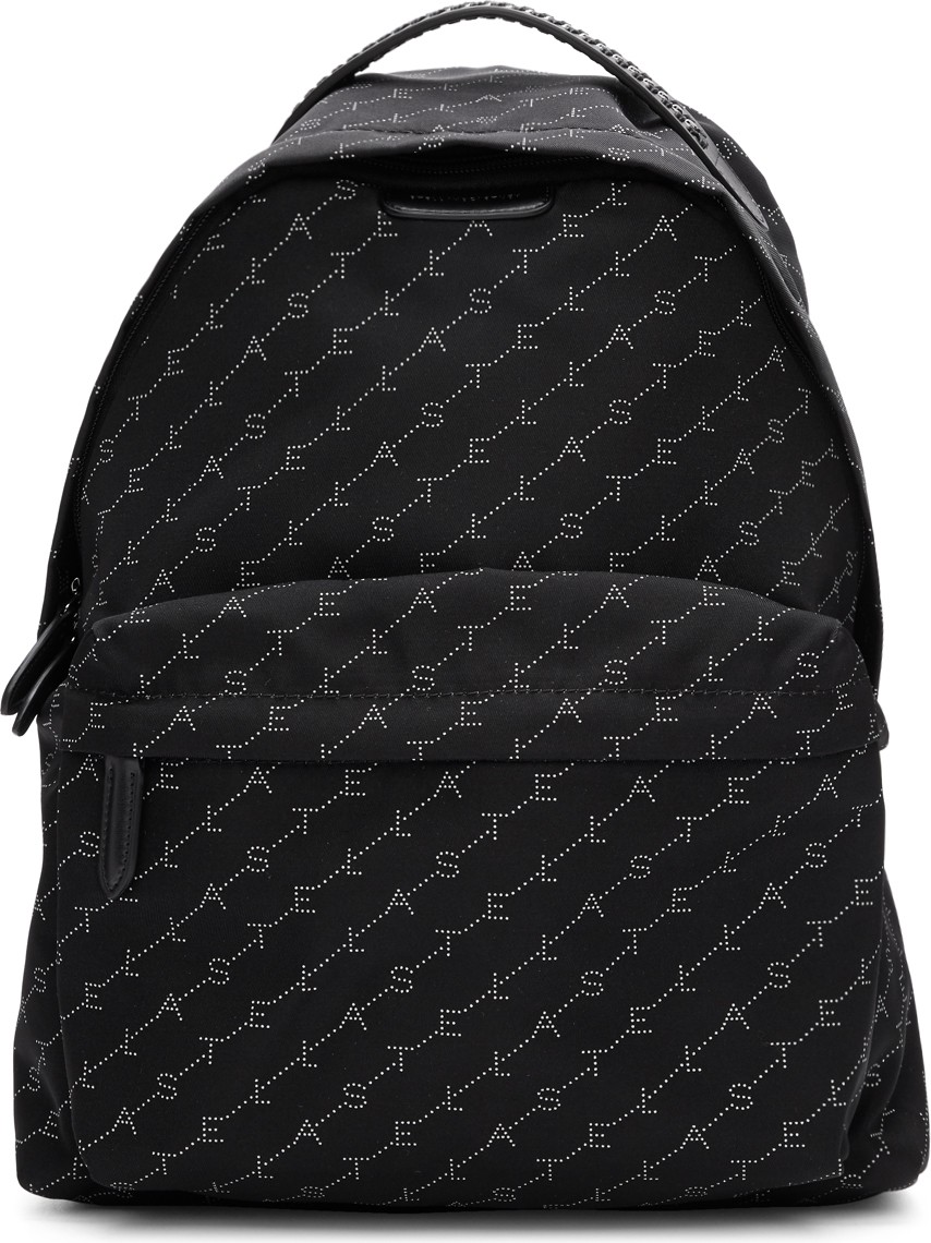 Stella McCartney Black Monogram Falabella Backpack