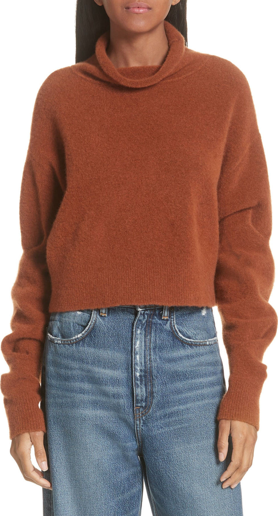 T By Alexander Wang Wool Blend Crop Sweater