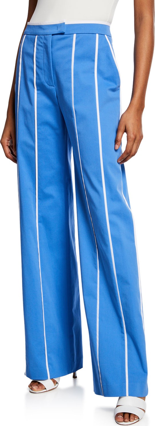 Derek Lam Seam-Striped Cotton Trousers