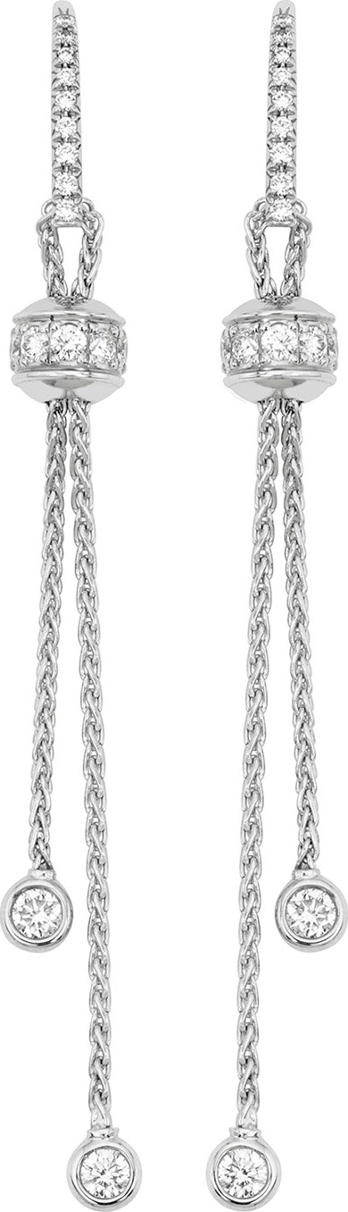 Piaget Possession Palm Chain Earrings with Diamonds in 18K White Gold
