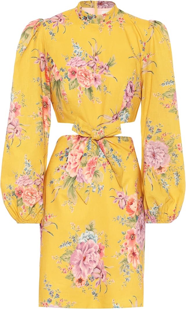 Zimmermann Zinnia floral linen-blend dress