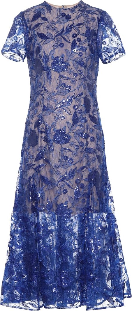 Costarellos Sequined midi dress