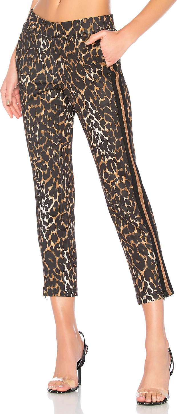 PAM & GELA Leopard Crop Track Pant