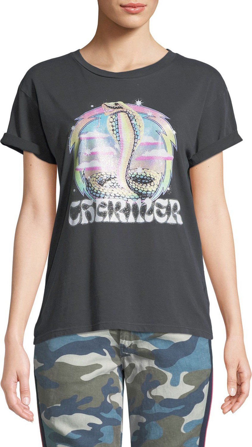 MOTHER Goodie Goodie Oversized Snake Charmer Graphic Tee