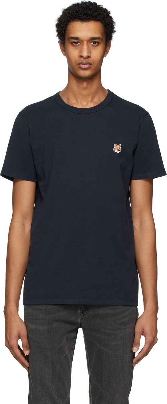 Maison Kitsune Navy Fox Head T-Shirt