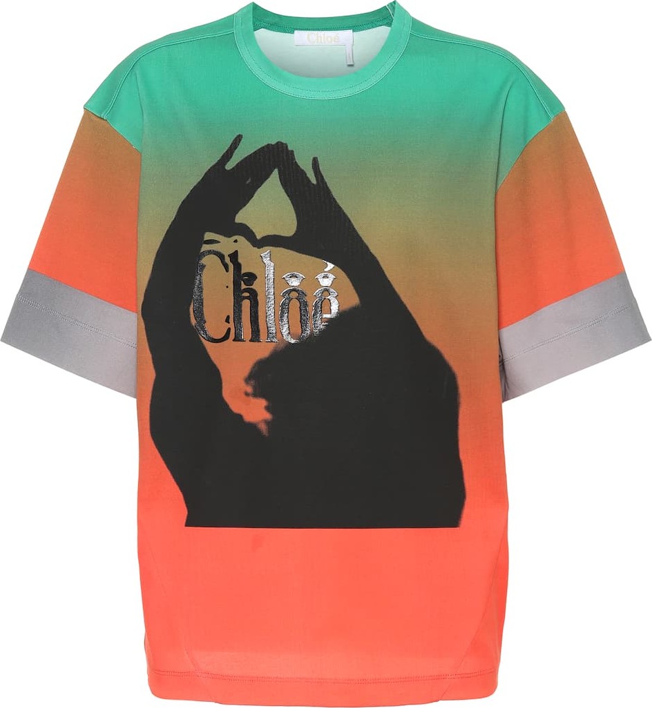 Chloe Printed cotton T-shirt