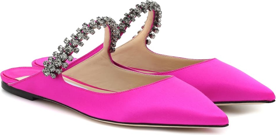 Jimmy Choo Exclusive to Mytheresa – Bing Flat satin slippers