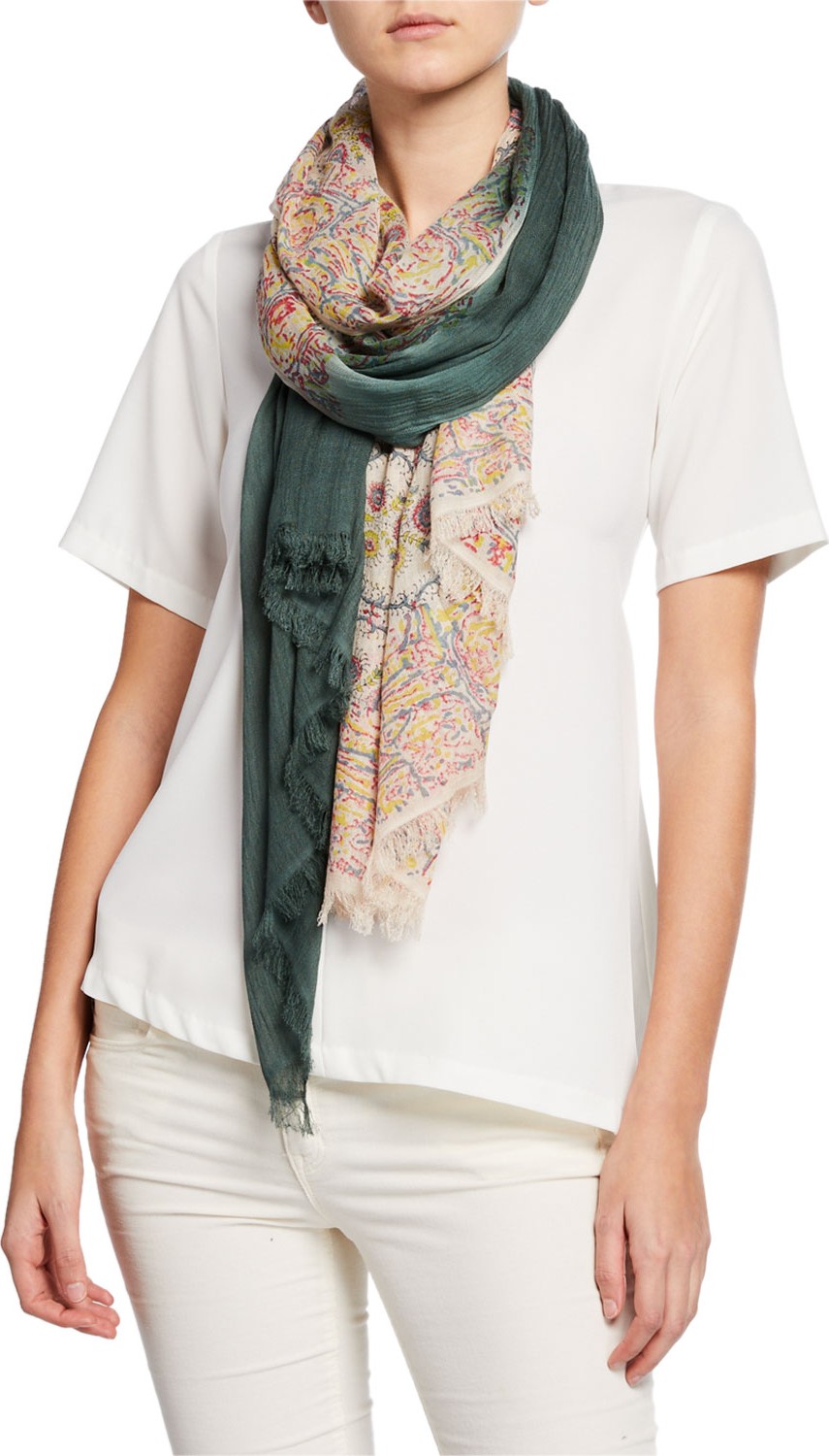 Mangrove Riva Ombre Patterned Scarf