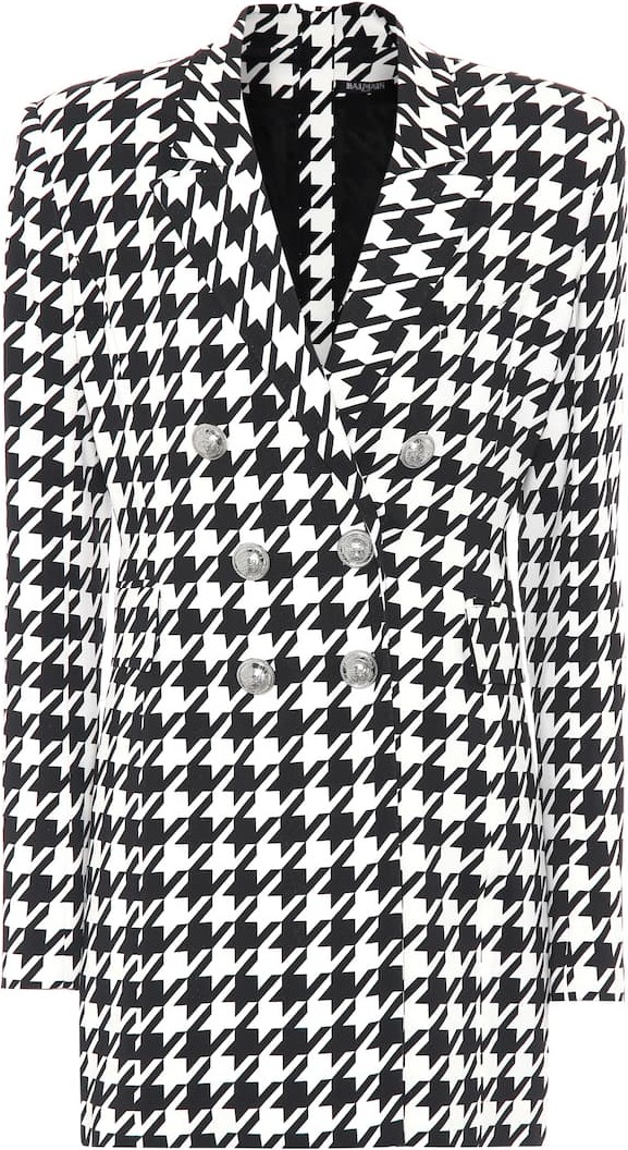 Balmain Houndstooth blazer minidress