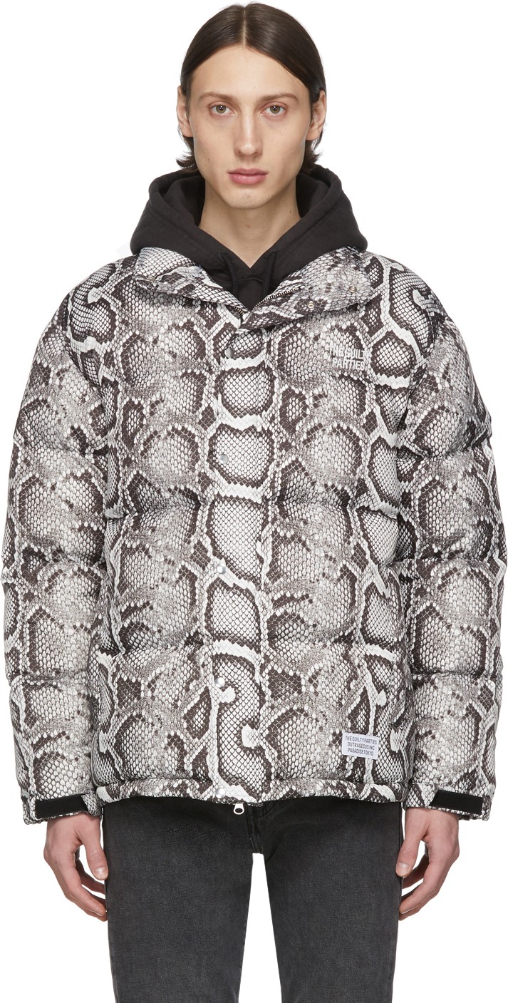 Wacko Maria White & Black Down Python Jacket