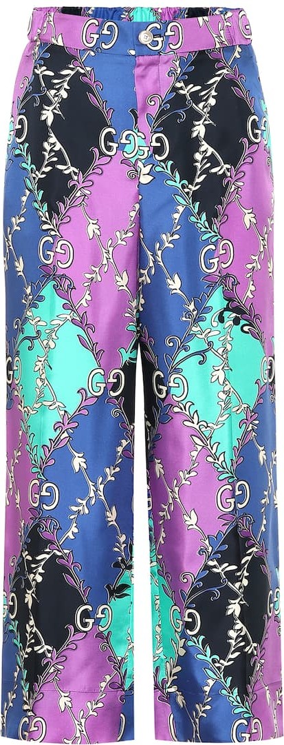 Gucci Printed silk pants