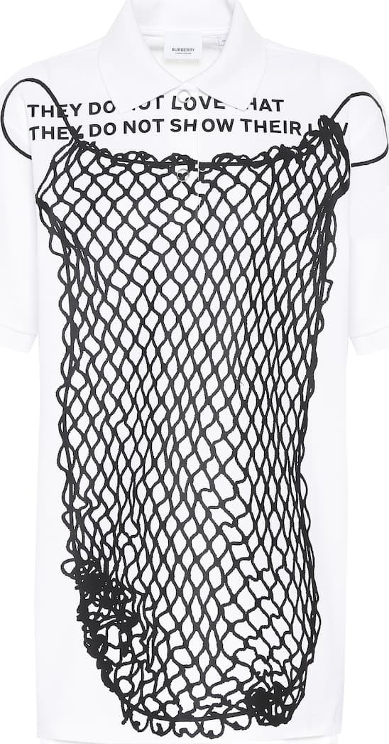 Burberry London England Oversized cotton pique polo shirt