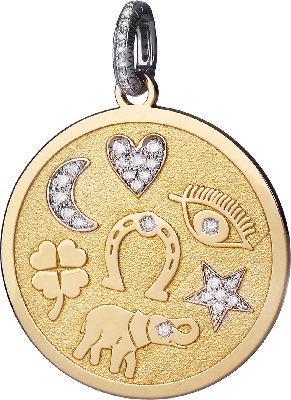 Pippo Perez 18k Two-Tone Diamond Charm Pendant