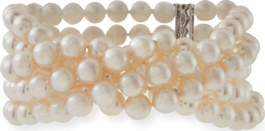 Assael Five-Row Akoya Pearl Bracelet