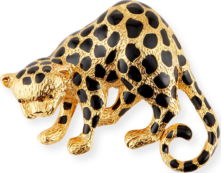 Oscar De La Renta Cheetah Statement Brooch