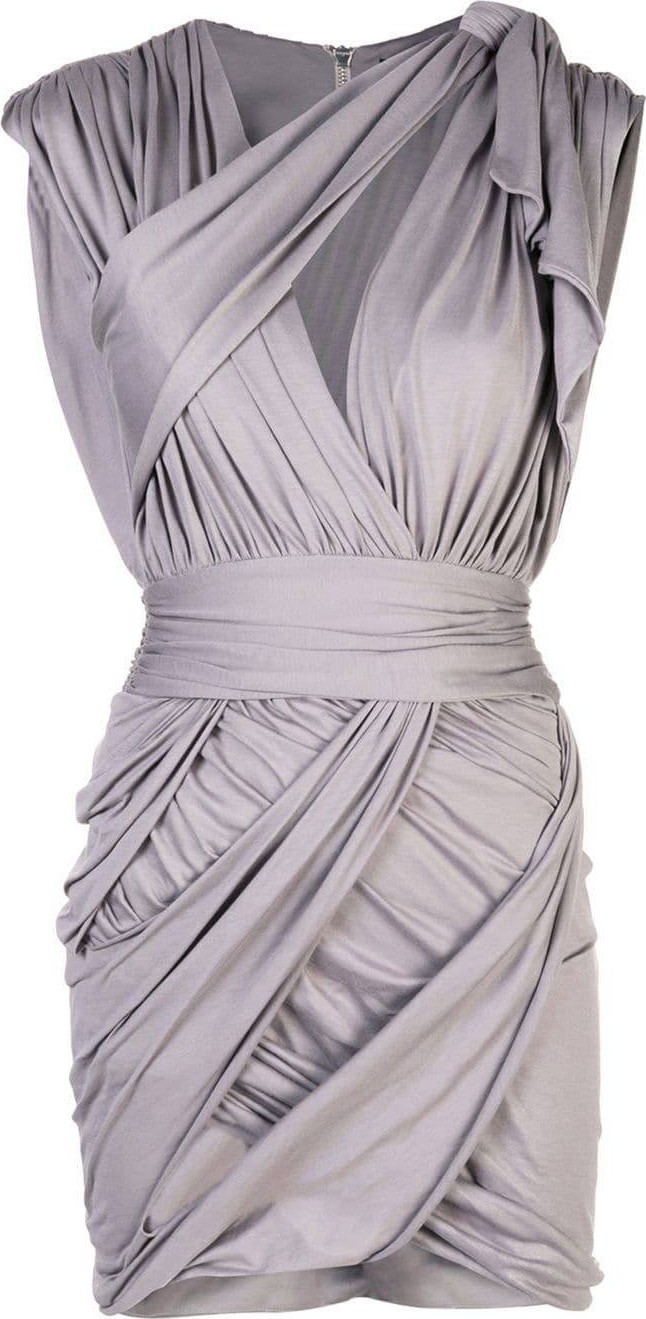 Balmain draped mini dress