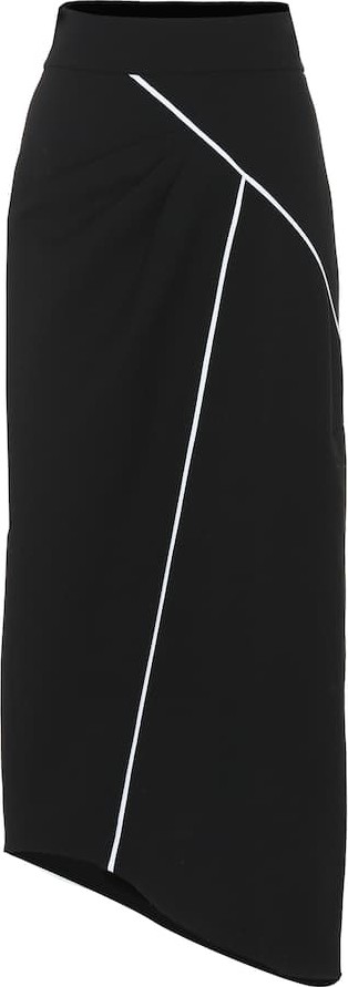 Givenchy Asymmetric wool crêpe skirt