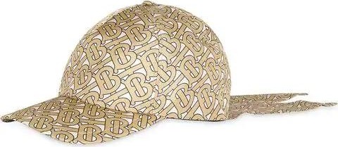 Burberry London England Pink Monogram Print Baseball Cap