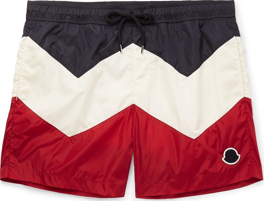 Moncler Mid-Length Colour-Block Swim Shorts