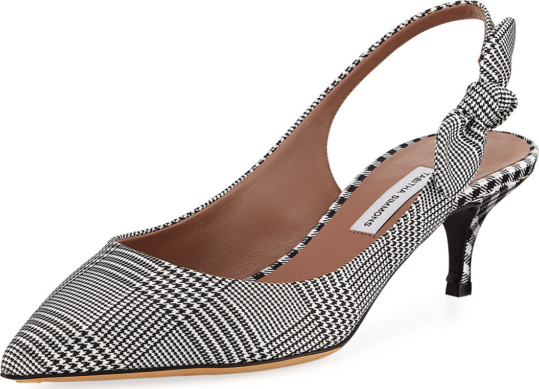 Tabitha Simmons Rise Houndstooth Slingback Pump