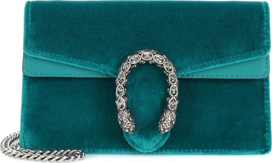Gucci Dionysus velvet and leather clutch