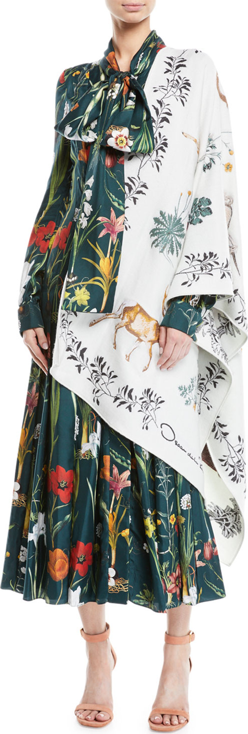 Oscar De La Renta Enchanted Forest Wool/Silk Wrap