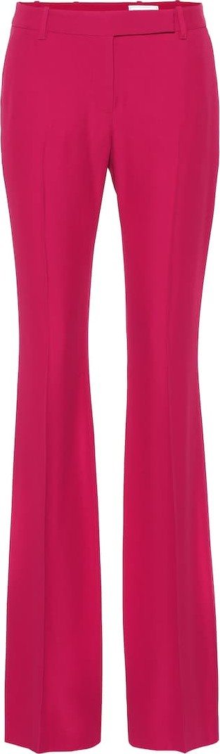 Alexander McQueen Mid-rise flared crêpe pants