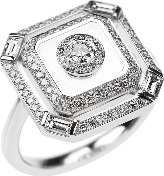 Nikos Koulis Universe Line 18k White Gold Square Diamond Ring, Size 6.75 Nikos Koulis Universe Line 18k White Gold Square Diamond Ring, Size 6.75