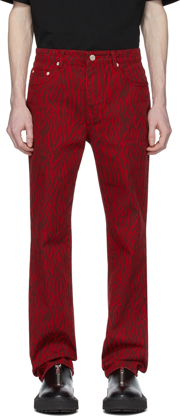 We11done Red Zebra Jeans