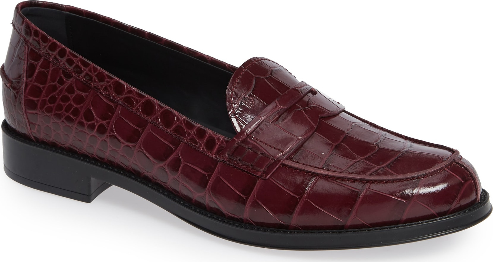 Tod's Classic Croc Embossed Penny Loafer