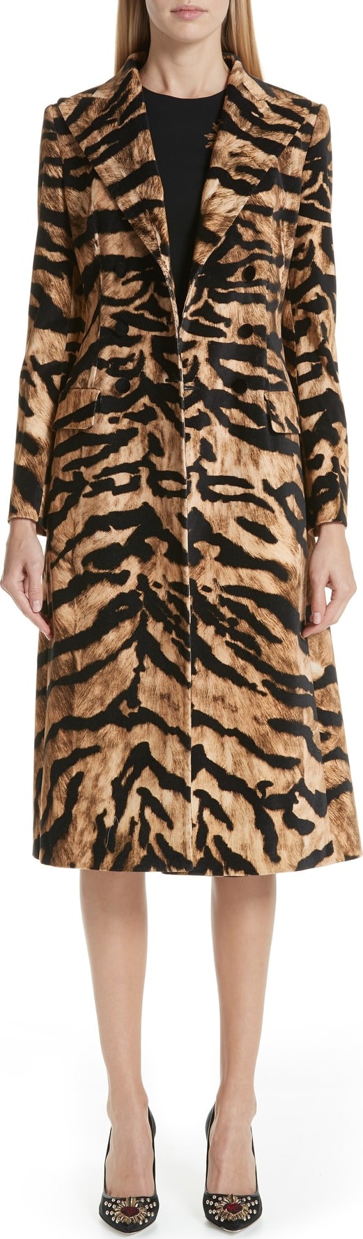 Dolce & Gabbana Tiger Velvet Coat