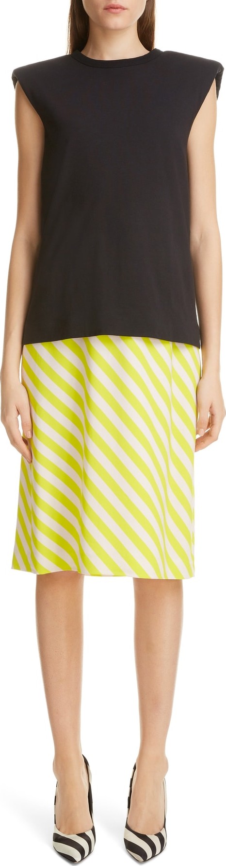 Dries Van Noten Layered Bias Stripe Dress