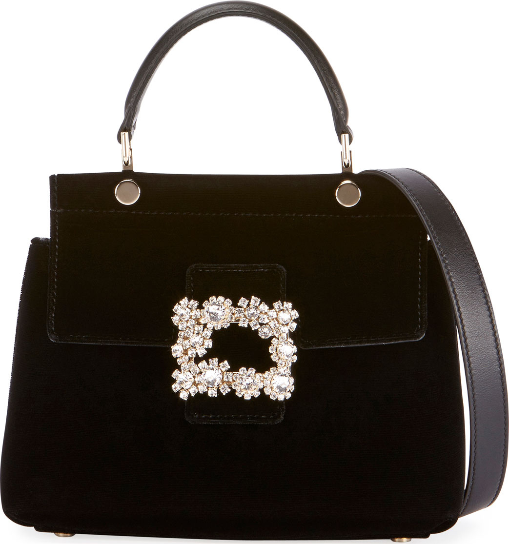 Roger Vivier Viv Cabas Mini Flower Buckle Top-Handle Bag