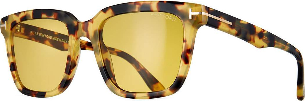 TOM FORD Men's Marco Tortoiseshell Acetate Sunglasses