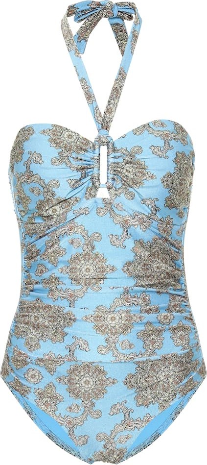 Zimmermann Paisley halterneck swimsuit
