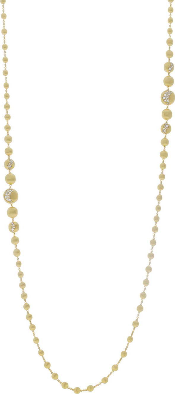 Marco Bicego 18k Gold Africa Graduated Diamond Constellation Necklace