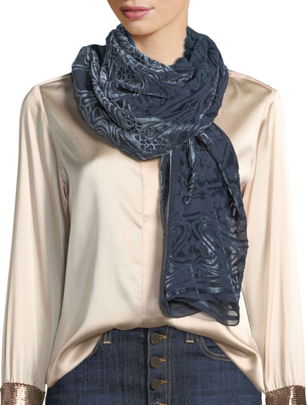 Liberty London Ianthe Velvet Burnout Scarf Liberty London Ianthe Velvet Burnout Scarf