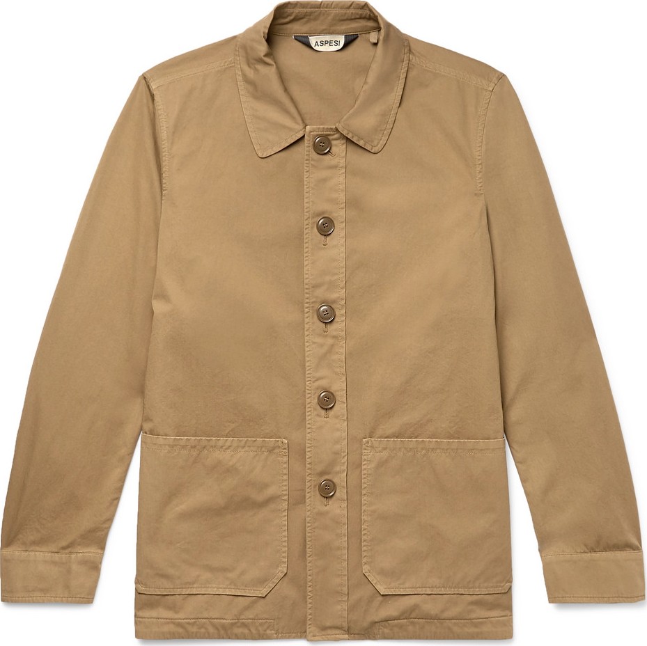 Aspesi Garment-Dyed Cotton-Twill Shirt Jacket