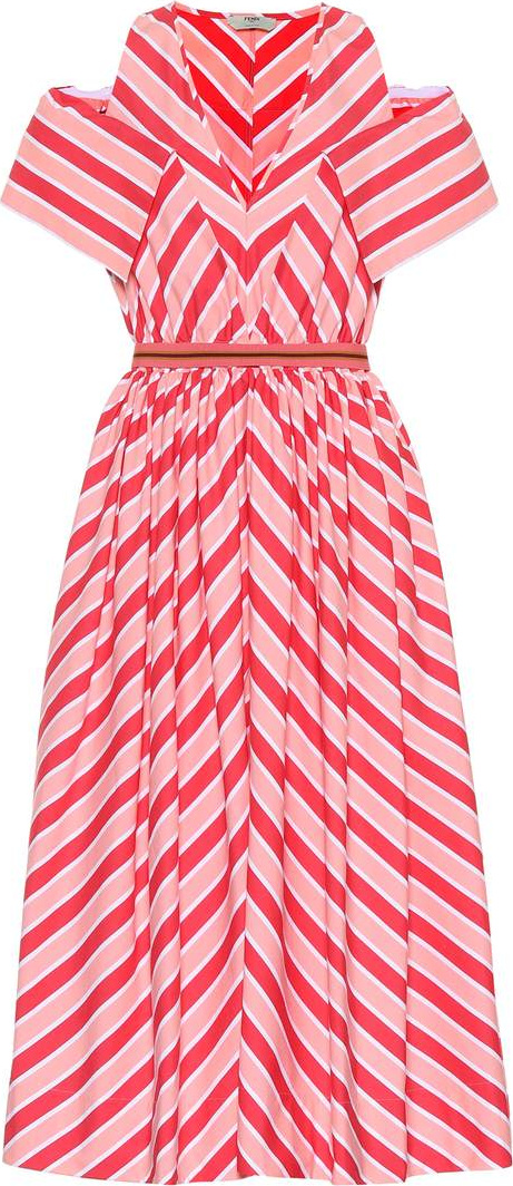 Fendi Striped cotton dress