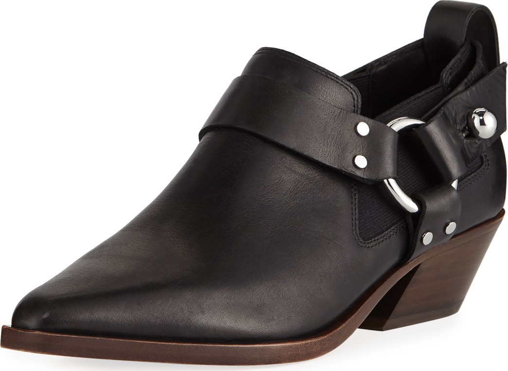 Rag & Bone Leather Western Harness Ankle Booties