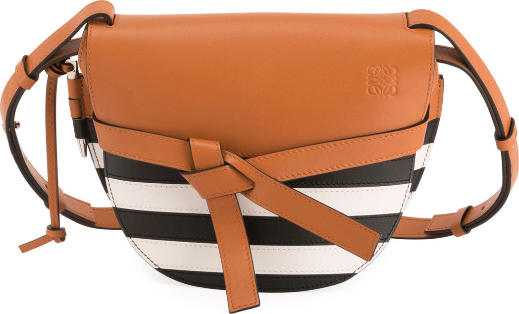LOEWE Gate Marine Small Striped Crossbody Bag