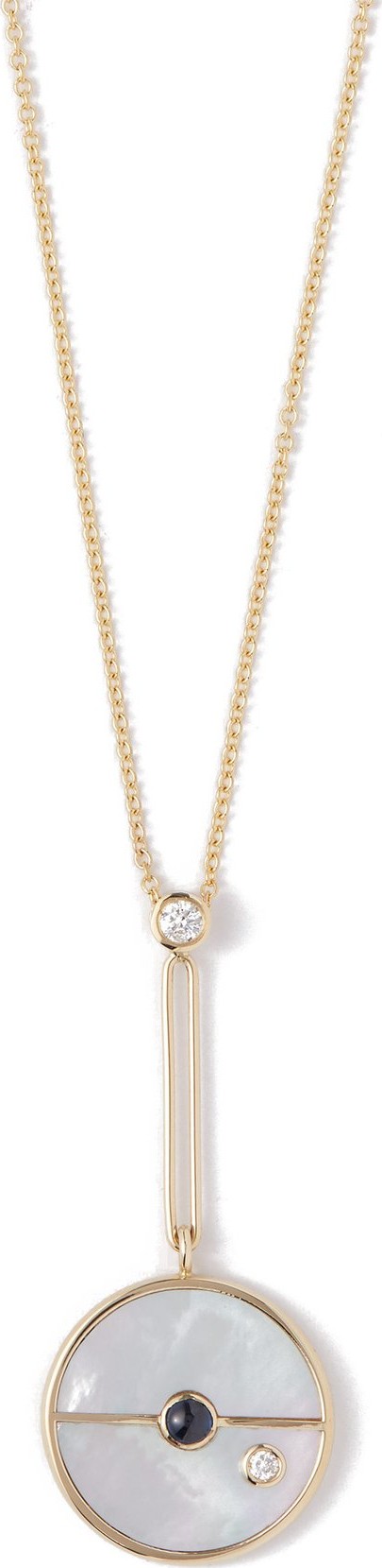 Retrouvai Compass 18kt gold & diamond necklace
