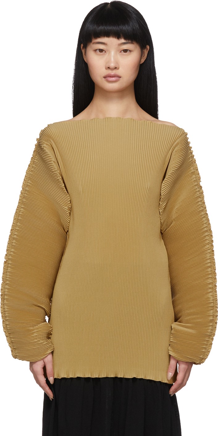 Totême Yellow Gathered Azores Blouse