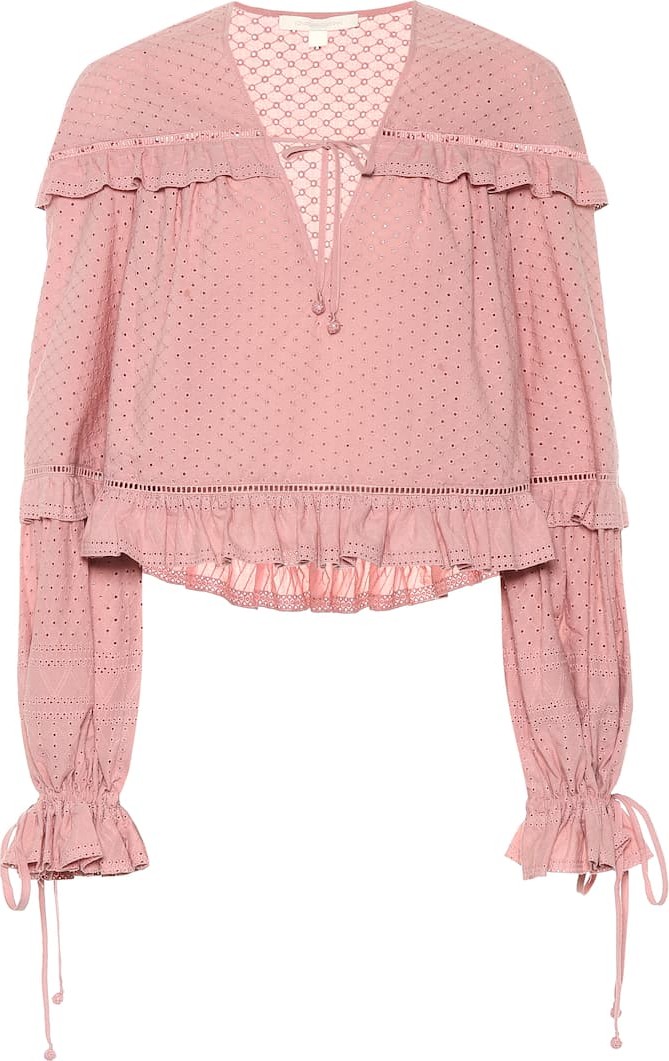 Jonathan Simkhai Broderie anglaise cotton blouse