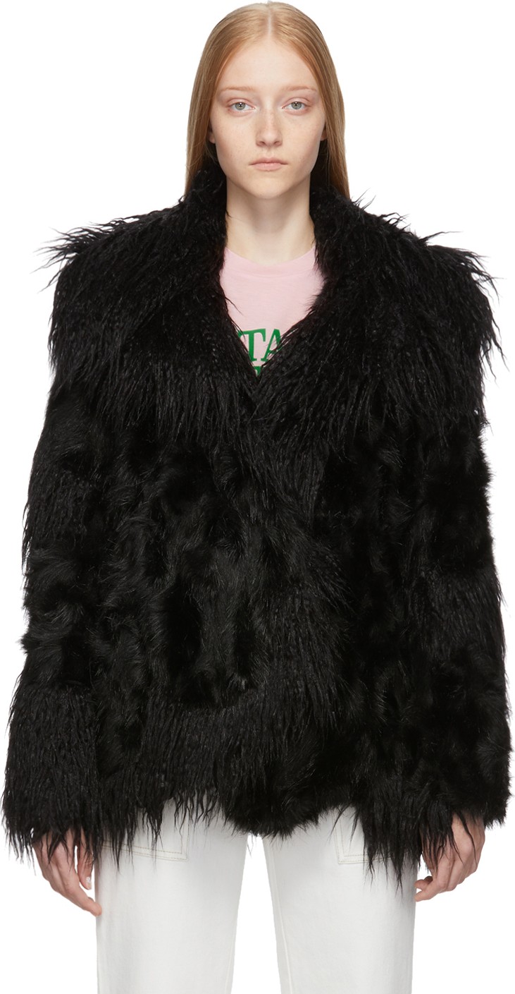Stella McCartney Black Shaggy Jacket