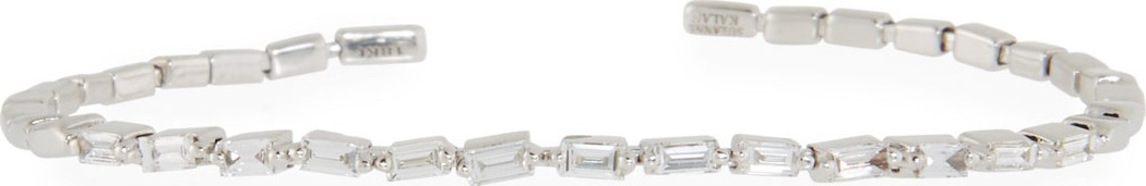 KALAN by Suzanne Kalan 18k White Gold Diamond Zigzag Bangle