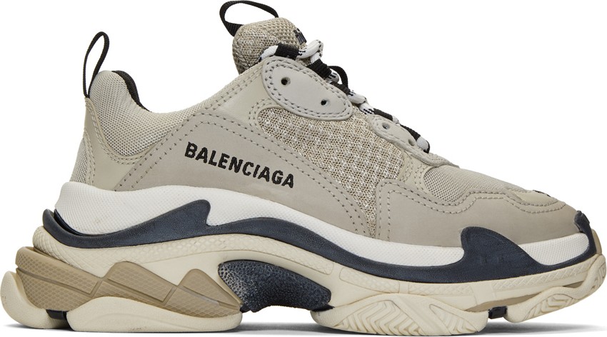 Balenciaga Beige Triple S Sneakers