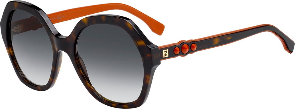 Fendi Studded Two-Tone Acetate Sunglasses