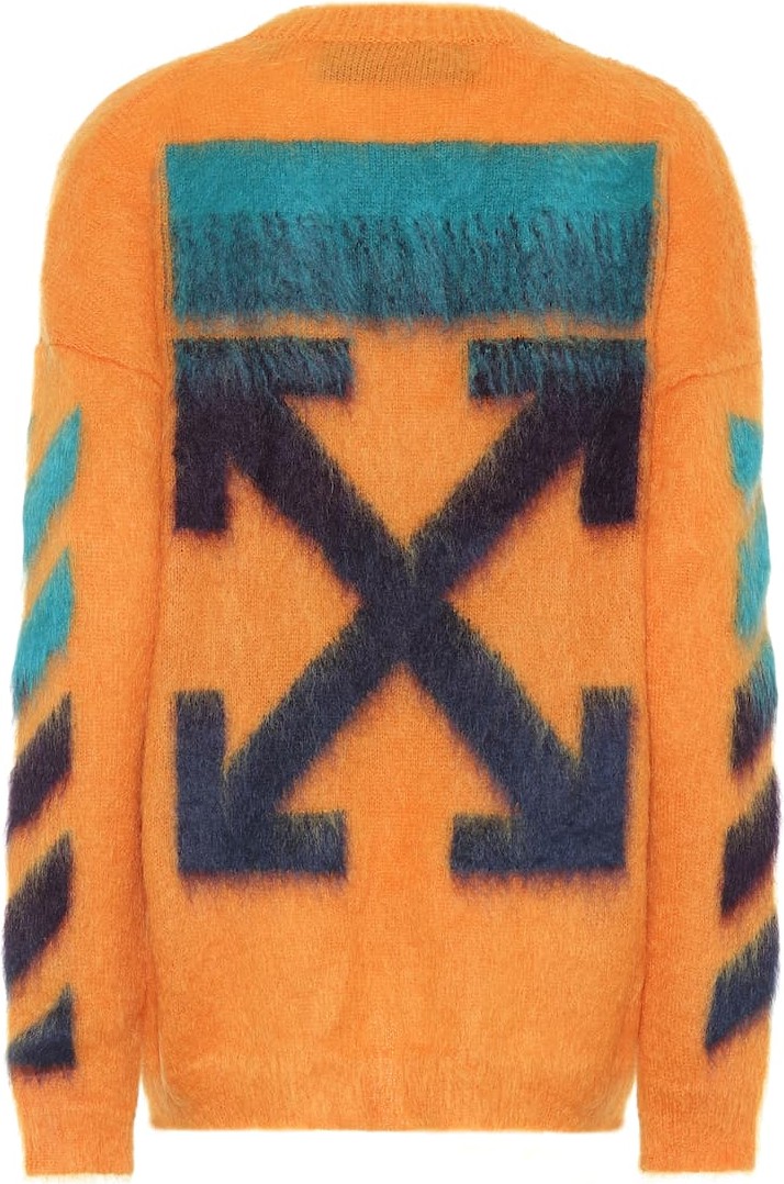 Off White Mohair and wool-blend sweater